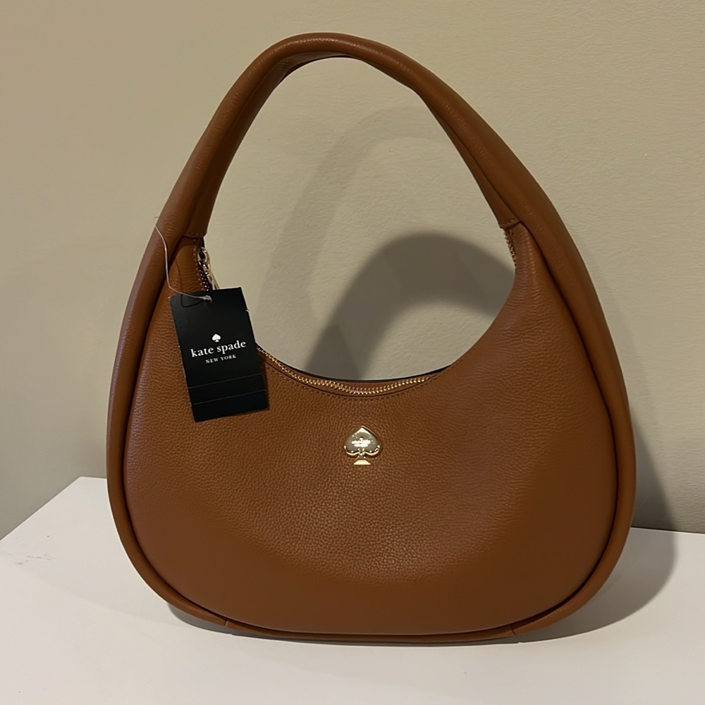 Kate Spade Brown Leather Hobo Bag NWT - Picture 2 of 5